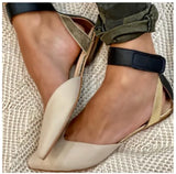 ADVBRIDGE  -  Beige Heeled Sandals Fashion Womens Shoes 2025 Buckle Open Toe Large Size Black Luxury New Low Comfort Peep Flat Big Summer