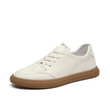 ADVBRIDGE  -  New Soft Face Genuine Leather Small White Shoes Low Top Men's Casual Shoes Genuine Leather Men Shoes Sneakers Zapatos De Hombre