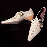 ADVBRIDGE  -  Spring new women's sheepskin lace-up 4.5cm kitten heel pumps OL style square toe female low heeled dress shoes for woman