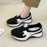 ADVBRIDGE  -  Tennis Shoes Women's Thick Soled Casual Sports Shoes Breathable Super Soft Cute Retro Crawling Shoes Fashionable Solid Color