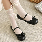 Advbridge Spring Autumn Pink White Mary Janes Flat Shoes Woman Round Toe Buckle Strap Lolita Girls Student Ballet Flats Plus Size 43 44 45
