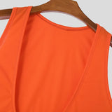 Advbridge Big V-neck Sleeveless T-shirt Men Vest solid Color Thin casual Undershirt Summer Breathable Fitness Muscles Sport Tank Top