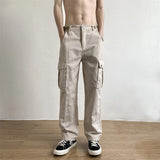 Advbridge Pocket Cargo Nine-Point Pants For Men In Autumn American High Street Hip-Hop Loose Straight Wide-Leg Casual Long Pants For Men