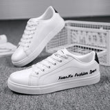 ADVBRIDGE  -  New Men Sneakers Fashion Breathble Vulcanized Shoes Pu Leather Platform Shoes White Lace Up Casual Footwear Zapatos Mujer