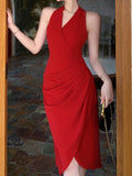 Advbridge Spring Summer Vintage Women Halter Sexy Midi Party Dress Sleeveless Bodycon Slim Elegant Fashion Birthday Robe Female Vestidos