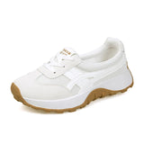 ADVBRIDGE  -  Tennis Shoes Women's Thick Soled Casual Sports Shoes Breathable Super Soft Cute Retro Crawling Shoes Fashionable Solid Color