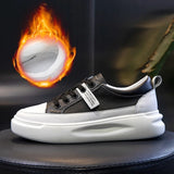 ADVBRIDGE  -  Leather sneakers 2025 Autumn/winter New Single Shoe Thick Soled Women's Shoes Flat Soled Shoes Casual Shoe Women's Board Shoes