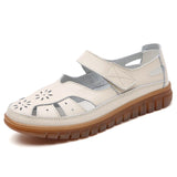 ADVBRIDGE  -  Summer Women Breathable Leather Sandals Ladies Comfortable Flats Walking Slippers Covered Toe Beach Shoes Female Casual Shoes