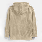 Advbridge Autumn and Winter New Men's Casual Pullover Hooded Sweater Pullover Corduroy Retro Long Sleeve Pocket Pullover