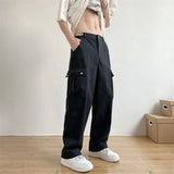 Advbridge Pocket Cargo Nine-Point Pants For Men In Autumn American High Street Hip-Hop Loose Straight Wide-Leg Casual Long Pants For Men