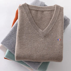 Advbridge Cashmere Sweater Pullover V-Neck Men's Autumn Winter Cashmere Woollen  Warm Jumper Pull Homme Man Hombres Sweater Plus Size 5XL