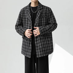 Advbridge Spring Men Plaid Suits Jackets Plaid Blazers for Men Houndstooth Leisure business Jacket