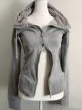 Advbridge Autumn\winter Light Colour Vintage Double Zip Up Design Hoodies Korean Style Fashion Waist Slim Fit Sweatshirts Cardigan Tops