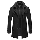 Advbridge Men's Fashion Warm Autumn&Winter Jackets Trench Herrenmantel Coat for Men Double Collar Coat Jackets Mens Windproof Coats