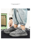 Advbridge Fashion Men Running Shoes Breathable Male Sports Shoes Anti-slip Men's Walking Shoes Outdoor Lace-up Sneakers