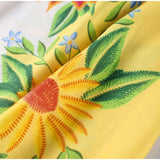 ADVBRIDGE  -  Print Linen Dress Women Elegant Loose Lace Up V Neck Vintage Vestidos Female 2024 Summer Long Sleeves Fashion High Waist Robe