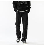 Advbridge Fashion Zipper Men's Jeans Pants Hip Hop Straight-leg Male Zipper Denim Pants Baggy Casual Trousers