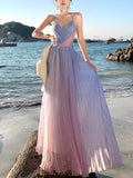 Advbridge Sexy Halter Backless Womens Dresses Elegant Casual Sleeveless Party Dress Summer Holiday Beach Gradient Pleat Vestidos Robe New