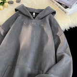 Advbridge New Suede Sweatshirt Men Retro Street Loose Hoodie Embroidery Pattern Gothic Style Hooded Sweatshirt Autumn Male Sweatshirts
