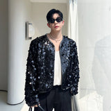 Advbridge Sexy Man Jackets Fashion Korean Style Sequin Short Coat Trend Niche Design Men's Personality Clothing Autumn New Top 9C2073