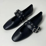 Advbridge Fashion Buckle Strap Women Flats Mary Janes Shoes Casual Round Toe Luxury Female Footwear Shallow Ladies Flats With Shoes