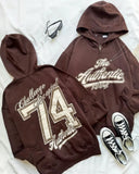Advbridge Retro High Street Letter Print Loose Casual Zipper Hoodie Men, Fashionable and Versatile Harajuku Y2K Oversized Sweatshirt Women