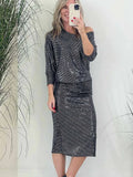 ADVBRIDGE  -  New Women's Holiday Party Cocktail Party Sparkling Sequined Dress Fashion Temperament Elegant Sexy Sequined Evening Dress