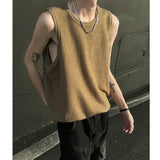 Advbridge Men O-Neck Sleeveless Vertical Stripe TShirts Summer Loose Casual Tank Tops Man Fashion Oversized Singlets Male Clothing