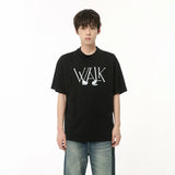 Advbridge Summer Loose Men's T-shirt Korean Style Casual Round Neck Personality Letter Printed Short Sleeved Male Tops 2024 New Fashion