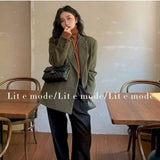 Advbridge Woolen Blazer Women Autumn Winter Oversized Design Thick Quilted Coats Korean Fashion Elegant Aesthetic Jacket Women