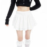 Advbridge -  Women Frill Hem Tiered Mini Skirt With Underpants