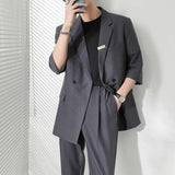 Advbridge Autumn Men's Clothing Light Luxury Business Leisure Suit Jacket Set Streetwear Elegant Korean Popular Clothes Slim Pants Suit
