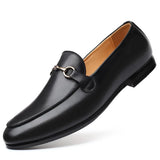 Advbridge Men's Casual Shoes Genuine Leather Mens Classic Retro Buckle Loafers Moccasins Men Comfortable Outdoor Driving Flats