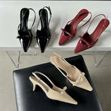 Advbridge Fashion Slingbacks Pointed Toe Woman Pumps Sandals Elegant Wedding Party Buckle Strap Thin Heels Female Shoes