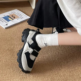 ADVBRIDGE  -  Women's Retro Fashion Casual Thick Soled Mary Jane Shoes New Autumn Versatile Shallow Mouth Comfortable Chunky Single Shoes