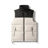 Advbridge Men's autumn and winter cotton season vest stand-up collar thickened warm color matching vest cotton vest sleeveless downjacket jinquedai