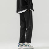 ADVBRIDGE  -  Summer Suit Pants Men Fashion Society Mens Black Dress Pants Korean Loose Straight Casual Pants Mens Office Formal Trousers