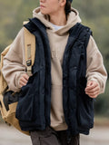 Vest Men Japanese Style CityBoy Pockets Vintage Sleeveless All-match Chic Loose Casual Males Overcoats Autumn Simple College New