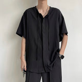 ADVBRIDGE  -  Summer New Pure Cotton Short-sleeved Men's Round Neck Solid Color T Shirts Casual Loose Pullover with Bottoming T-shirt. Q247