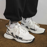 Advbridge Breathable Mesh Men Sneakers Harajuku Style Comfortable Lightweight Running Shoes Casual Cool Trendy Simple Outdoor Sports Shoes