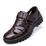 Advbridge Genuine Leather Sandals Men Summer Shoes Non-slip Men's Sandals Soft Casual Brand Footwear ZHK289