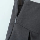 Advbridge Y2K Grey Pleated Skirt Women Spring Fashion Hot Sweet Super Short Skirt Sexy Low Waist Bow Tied Slim Mini Skirts