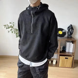 Advbridge Mens American High Street Half-Zip Couple Hoodie Autumn Winter Genderless Trendy Solid Color High Collar Hooded Jacket Unisex