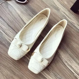 Advbridge Blue Flats Luxury Leather Casual Flat Square Toe Shoes For Women  Ladies Summer Footwear White Pink Genuine Mark Wholesale A