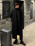 Advbridge Autumn Winter Long Casual Brown Black Soft Thick Warm Woolen Coat Men Sashes Luxury Designer Plus Size Overcoat 5XL