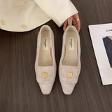 Advbridge Designer Vintage Women Loafer Shoes Fashion Shallow Slip On Shoes 2025 Spring Autumn Elegant Low Heels Shoes
