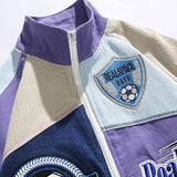 Advbridge Retro Varsity Jacket Men Autumn Streetwear Color Matching Letter Embroidery Pattern Tooling Windbreaker Bomber Jackets Tops
