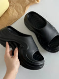 ADVBRIDGE  -  Summer Refreshing Sea Salt Simple Slipper Women Fashion Outwear New Shoes Female Increase Platform Beach Flip-flops Lady