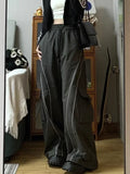 Advbridge Vintage Cargo Track Pants Women Casual Oversized Y2k Sweatpants Trousers Harajuku Baggy Wide Parachute Jogger Streetwear