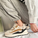 Advbridge New Cow Suede Leather Women Sneakers Breathable Casual Shoes Sports Sneaker Lace Up Mixed Color Flat Shoes Ladies Outdoor Shoes